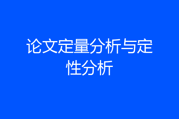 论文定量分析与定性分析