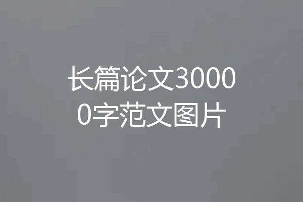 长篇论文30000字范文图片