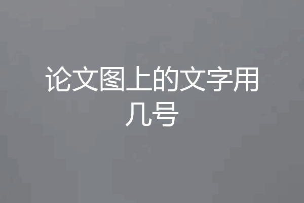 论文图上的文字用几号
