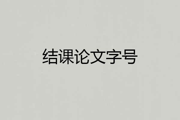 结课论文字号