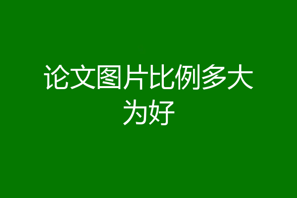 论文图片比例多大为好