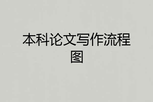本科论文写作流程图