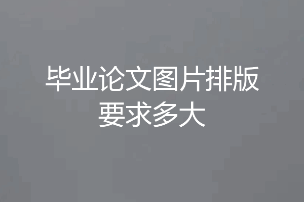 毕业论文图片排版要求多大