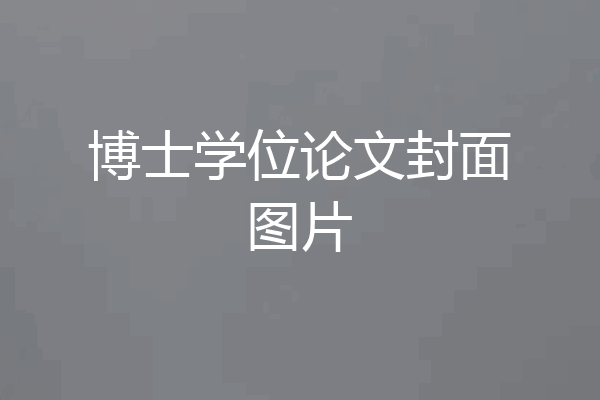 博士学位论文封面图片