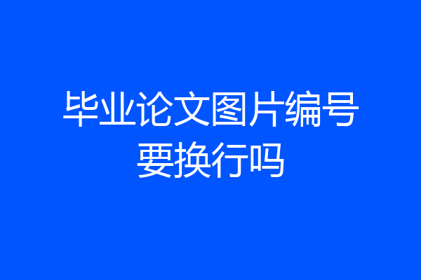 毕业论文图片编号要换行吗