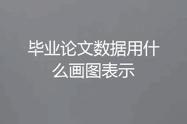 毕业论文数据用什么画图表示