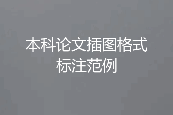 本科论文插图格式标注范例