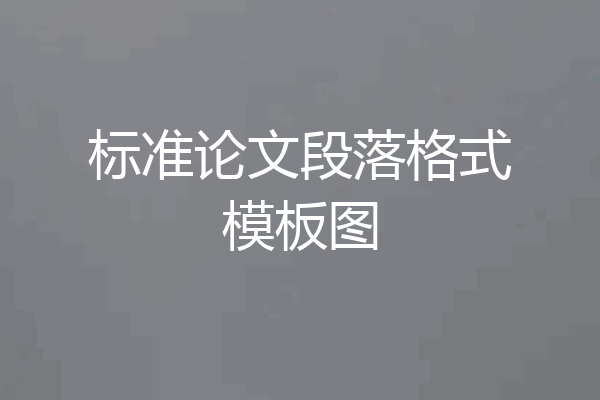 标准论文段落格式模板图