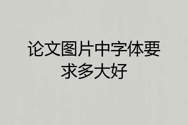 论文图片中字体要求多大好