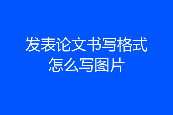 发表论文书写格式怎么写图片