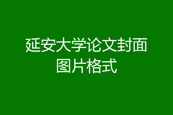 延安大学论文封面图片格式