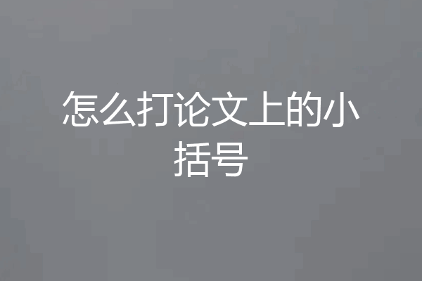 怎么打论文上的小括号
