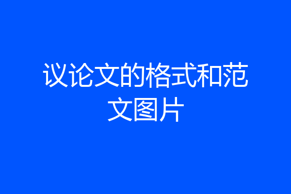 议论文的格式和范文图片