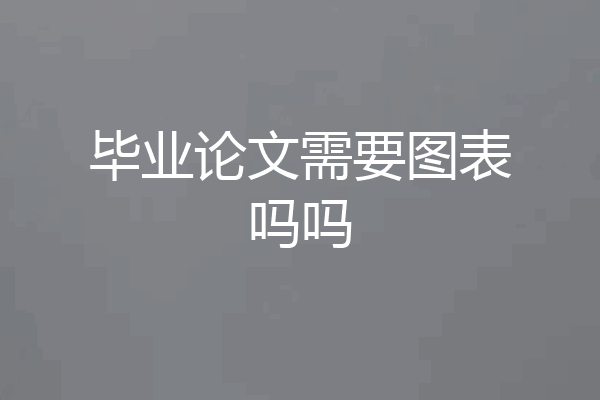毕业论文需要图表吗吗