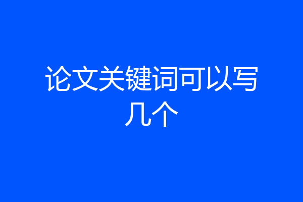 论文关键词可以写几个