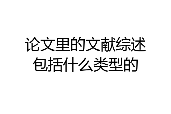 论文里的文献综述包括什么类型的