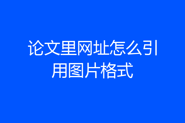 论文里网址怎么引用图片格式