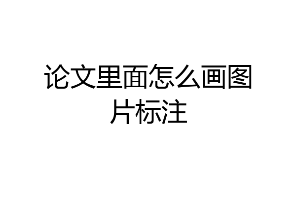 论文里面怎么画图片标注
