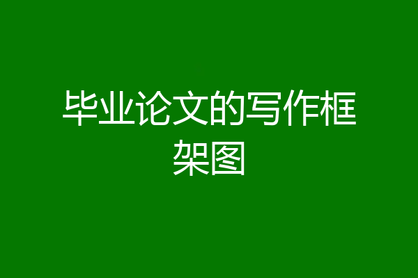 毕业论文的写作框架图