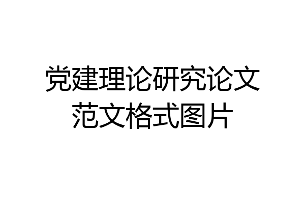 党建理论研究论文范文格式图片