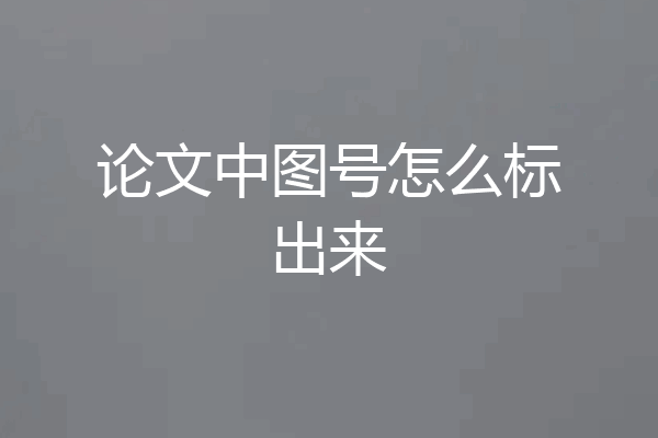 论文中图号怎么标出来