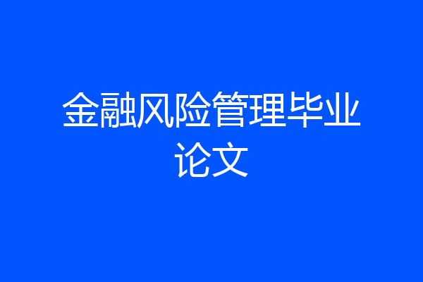 金融风险管理毕业论文