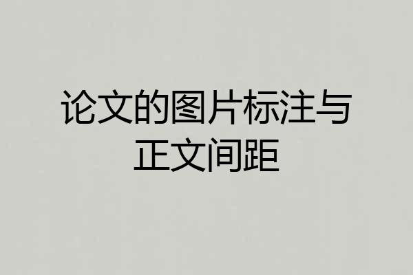 论文的图片标注与正文间距