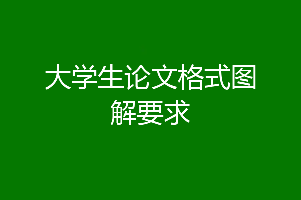 大学生论文格式图解要求
