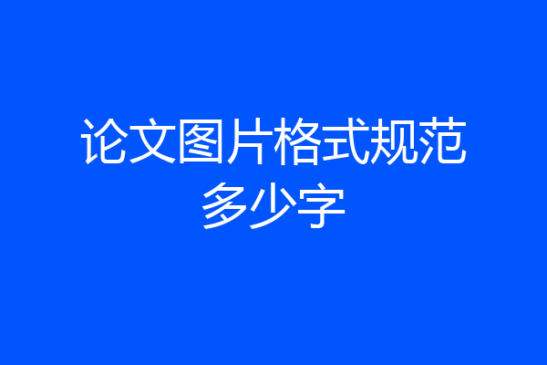 论文图片格式规范多少字