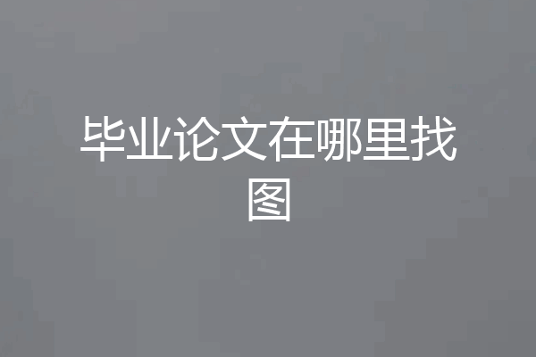 毕业论文在哪里找图