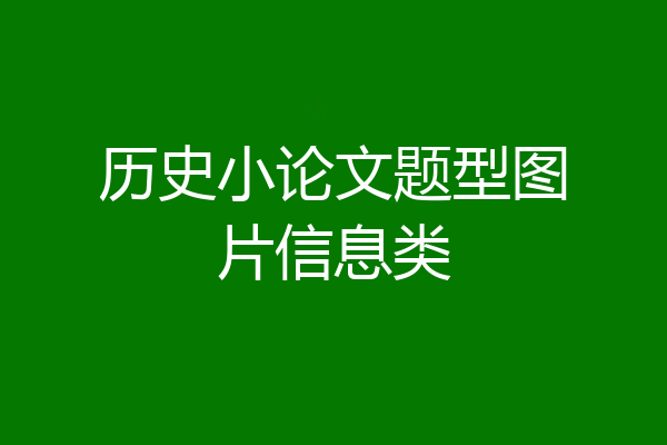 历史小论文题型图片信息类