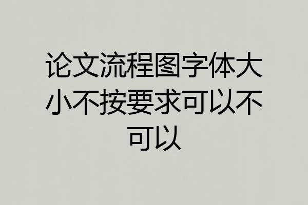 论文流程图字体大小不按要求可以不可以