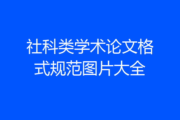 社科类学术论文格式规范图片大全