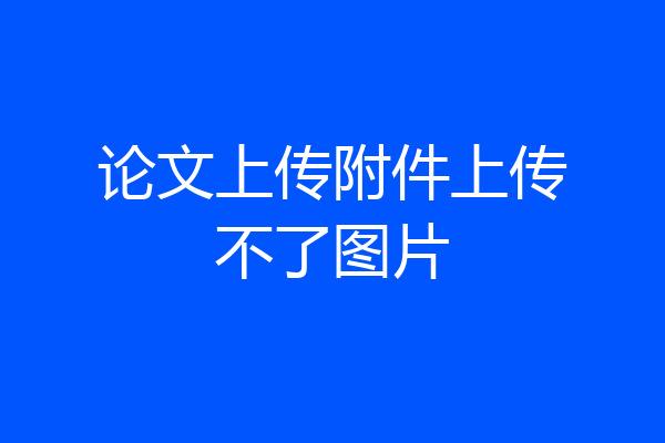 论文上传附件上传不了图片