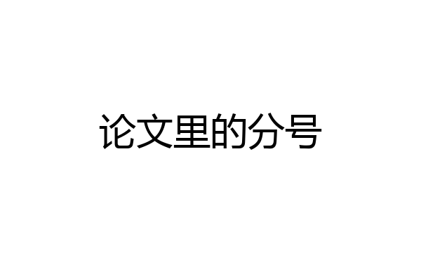 论文里的分号
