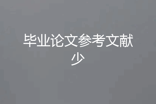 毕业论文参考文献少