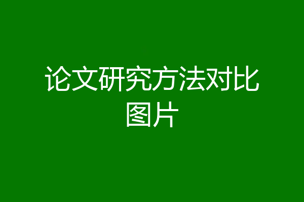 论文研究方法对比图片