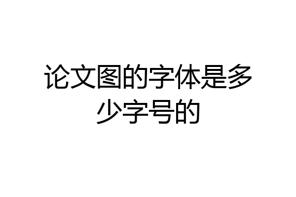 论文图的字体是多少字号的