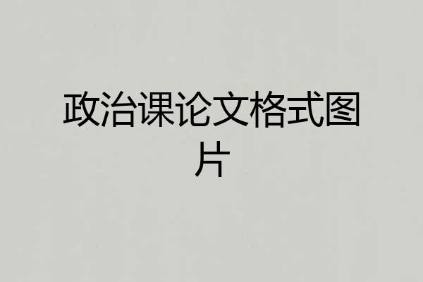 政治课论文格式图片