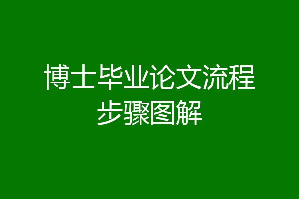 博士毕业论文流程步骤图解