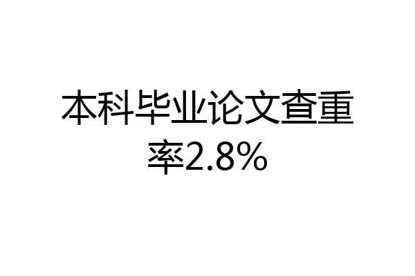 本科毕业论文查重率2.8%