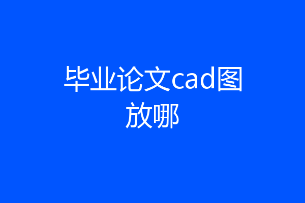 毕业论文cad图放哪