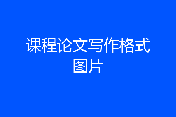 课程论文写作格式图片