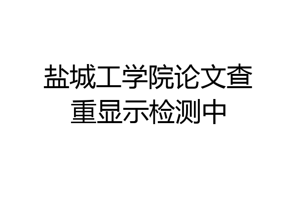 盐城工学院论文查重显示检测中