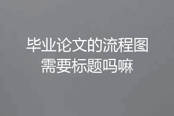 毕业论文的流程图需要标题吗嘛
