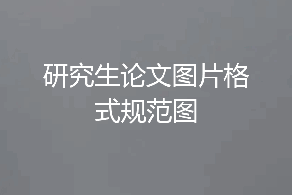 研究生论文图片格式规范图