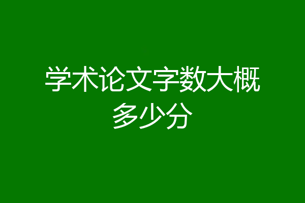 学术论文字数大概多少分