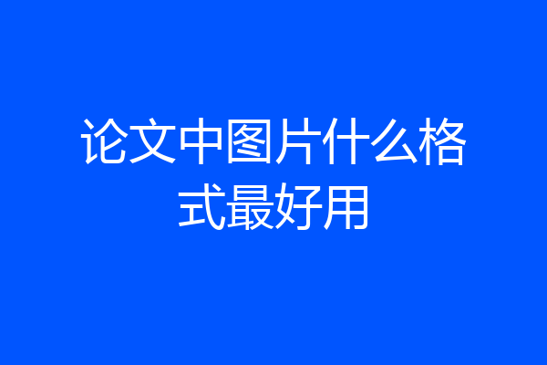 论文中图片什么格式最好用