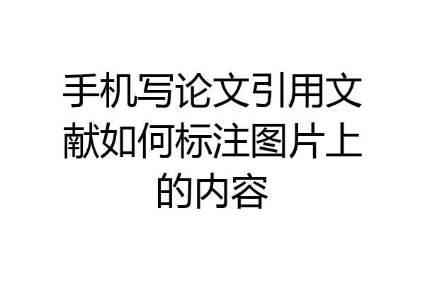 手机写论文引用文献如何标注图片上的内容