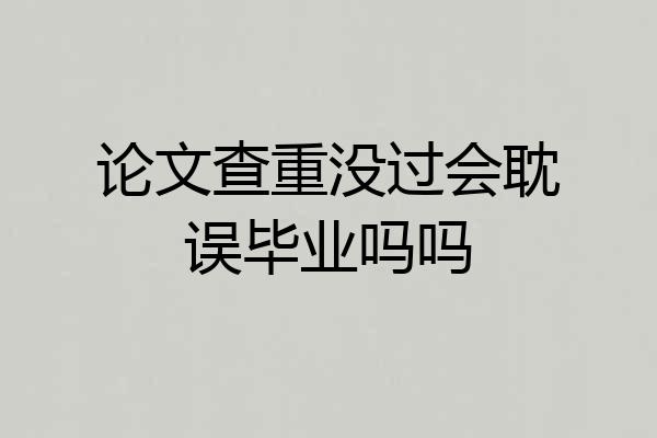 论文查重没过会耽误毕业吗吗